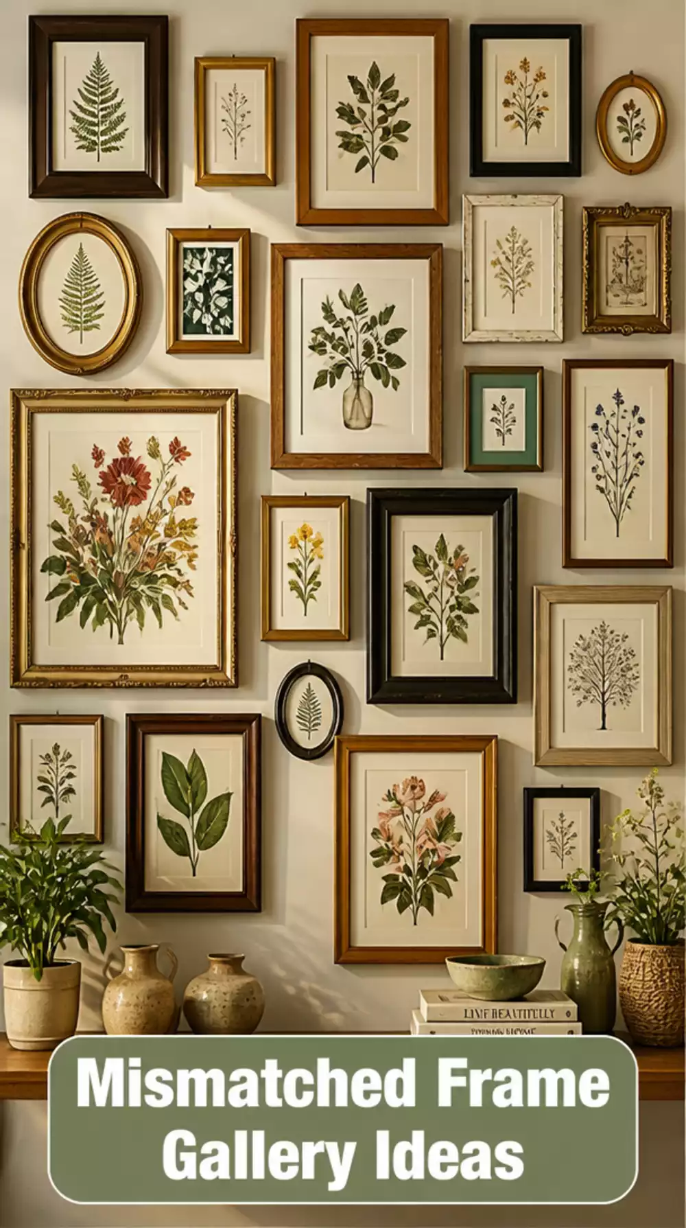 The Mismatched Frame Botanical Gallery Trick That Makes a Wall Look Effortlessly Styled