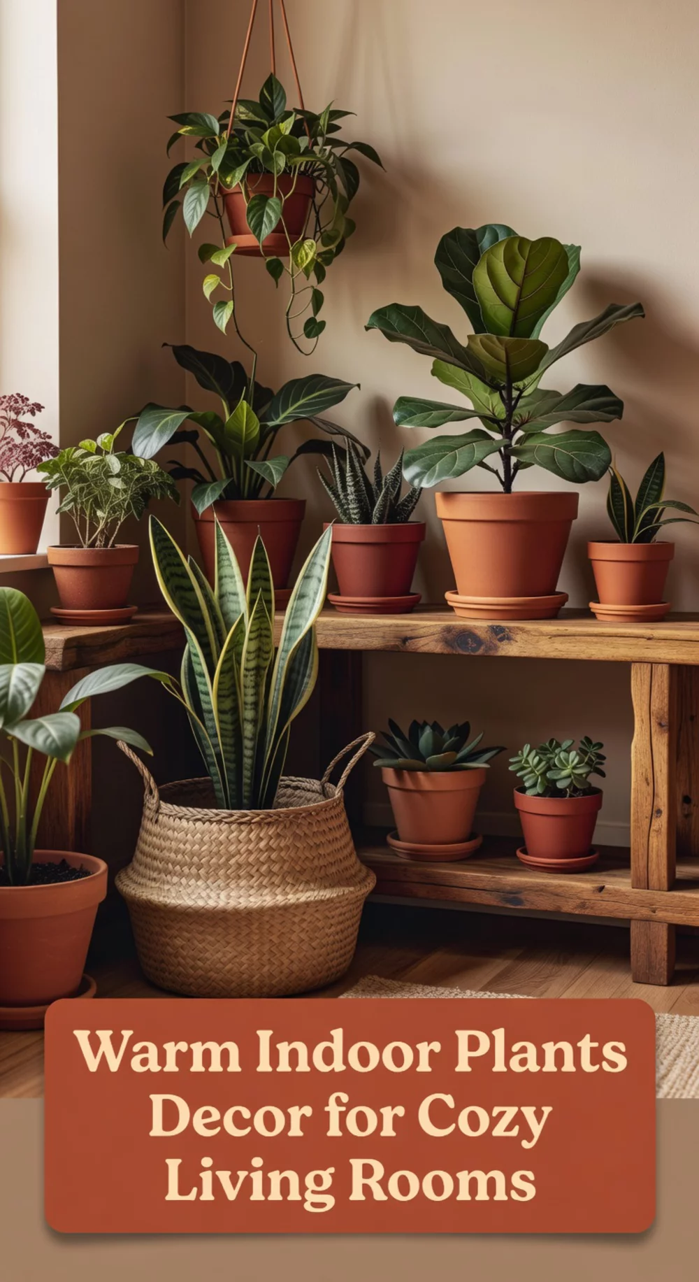 Warm Indoor Plants Decor for Cozy Living Rooms