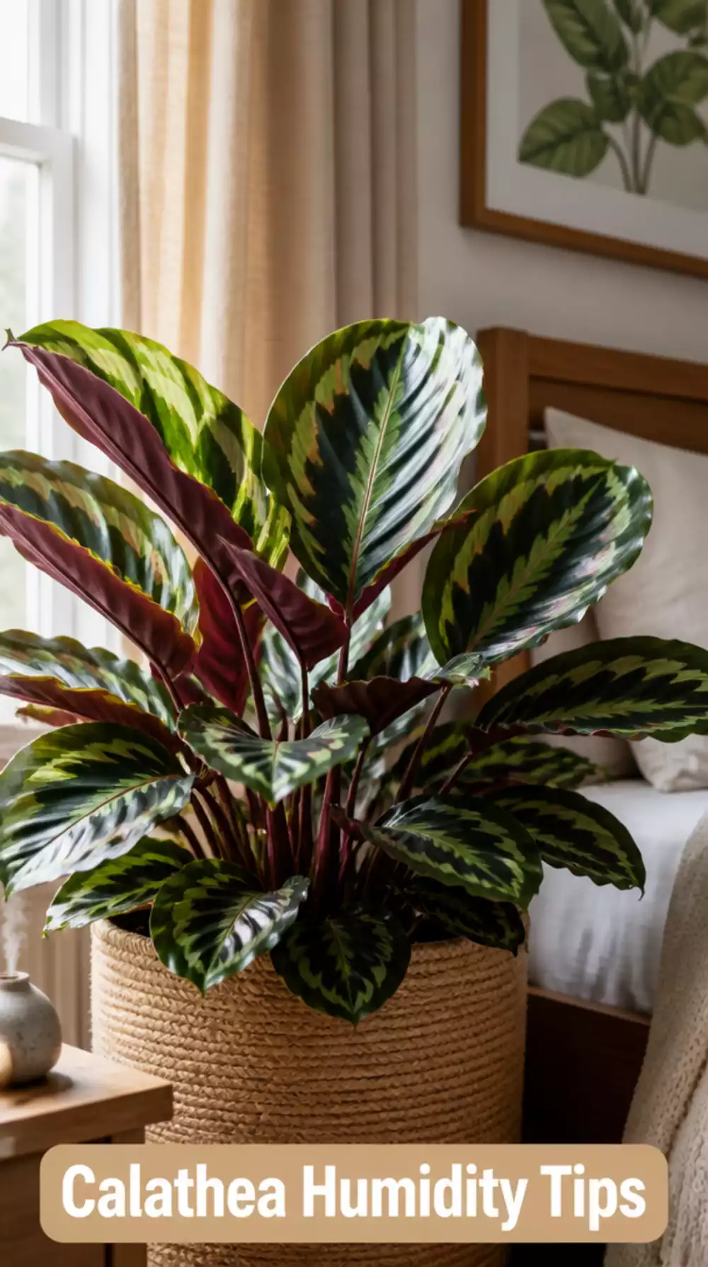Calathea in a High-Humidity Bedroom Corner That Thrives Without Any Extra Misting