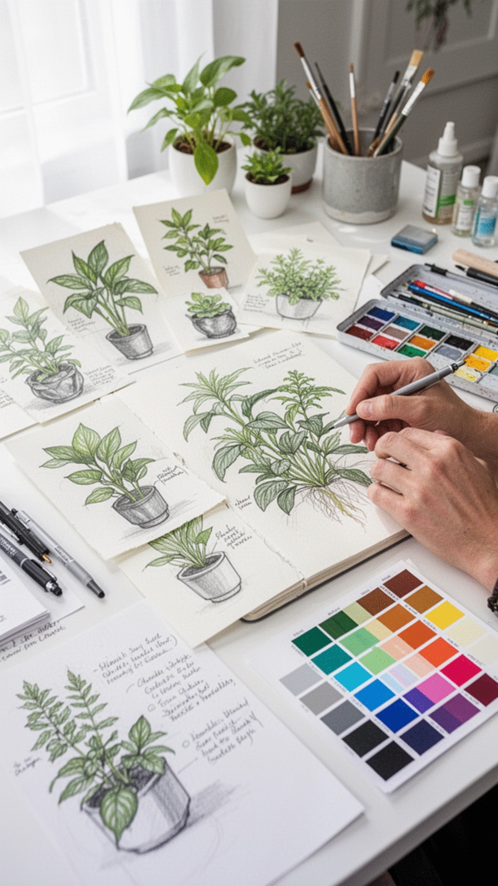 Creating Cohesive Compositions for Plant Drawings: 5 Essential Tips