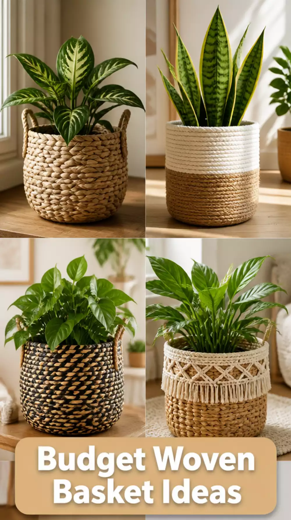 Budget Woven Basket Planter Cover from a High Street Store That Looks Boutique