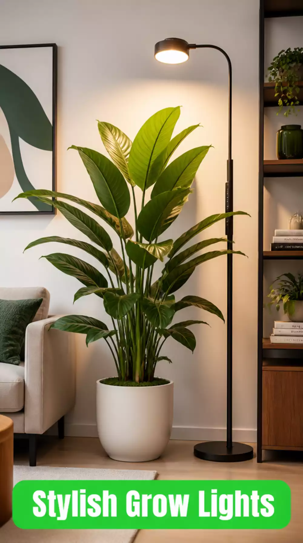 Floor-Standing Grow Light Lamp That Looks Stylish Enough to Live in a Living Room