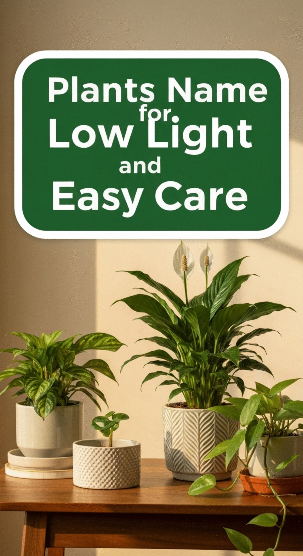 Plants Name for Low Light and Easy Care