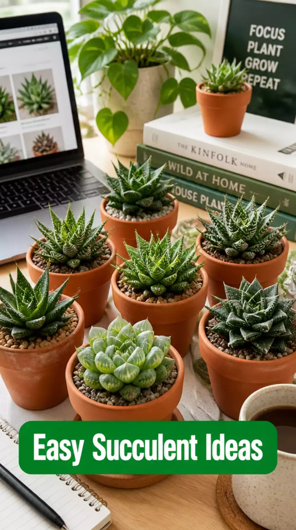 Pet-Safe Succulent Haworthia in a Small Terracotta Pot for a Dog-Friendly Home Office
