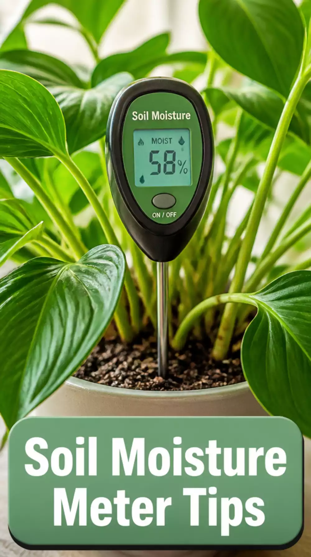 Indoor Plant Moisture Meter That Shows Soil Dryness Before You Overwater Again