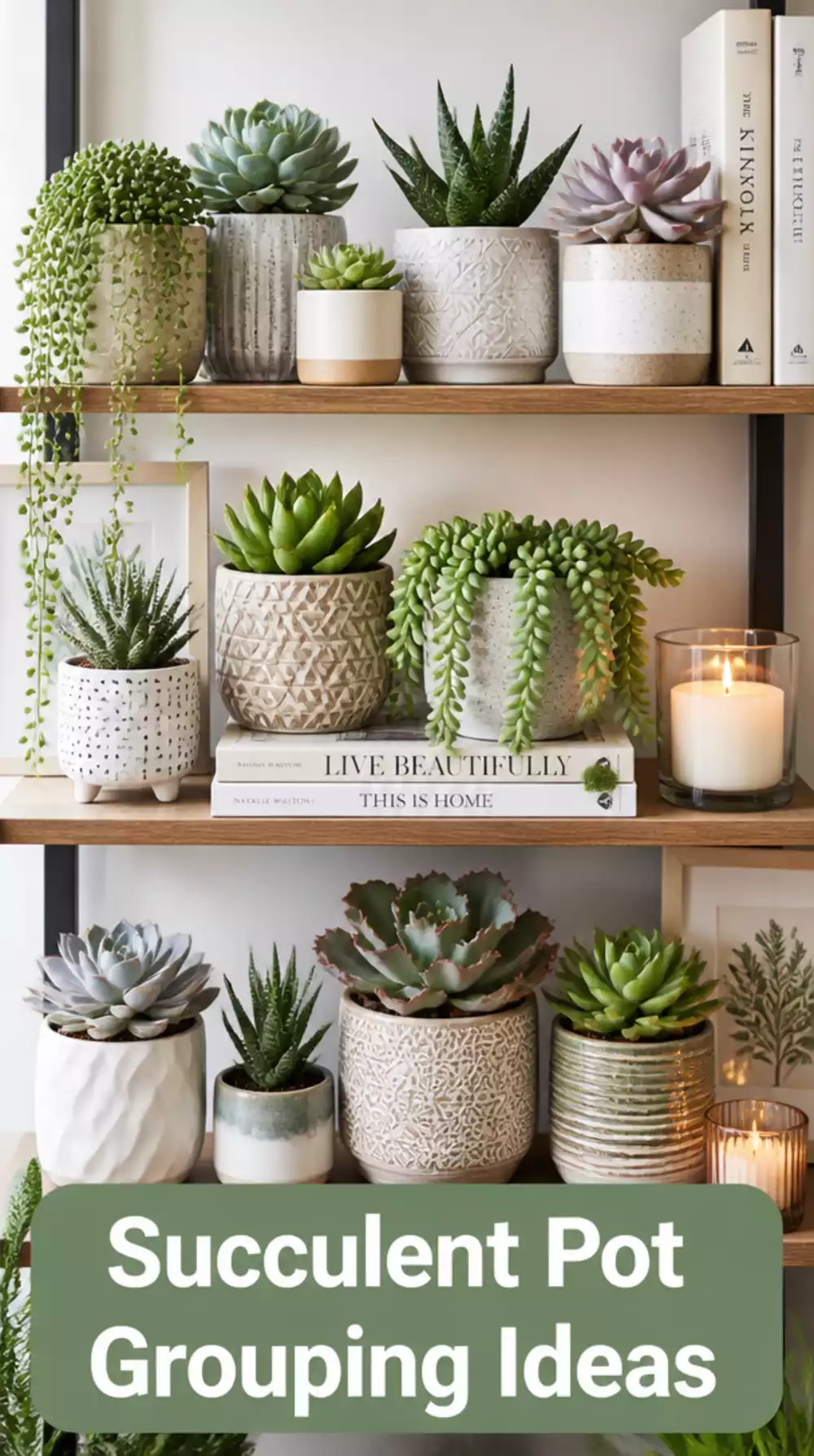 The Succulent Pot Grouping Trick That Makes a Plain Shelf Look Like a Styled Vignette