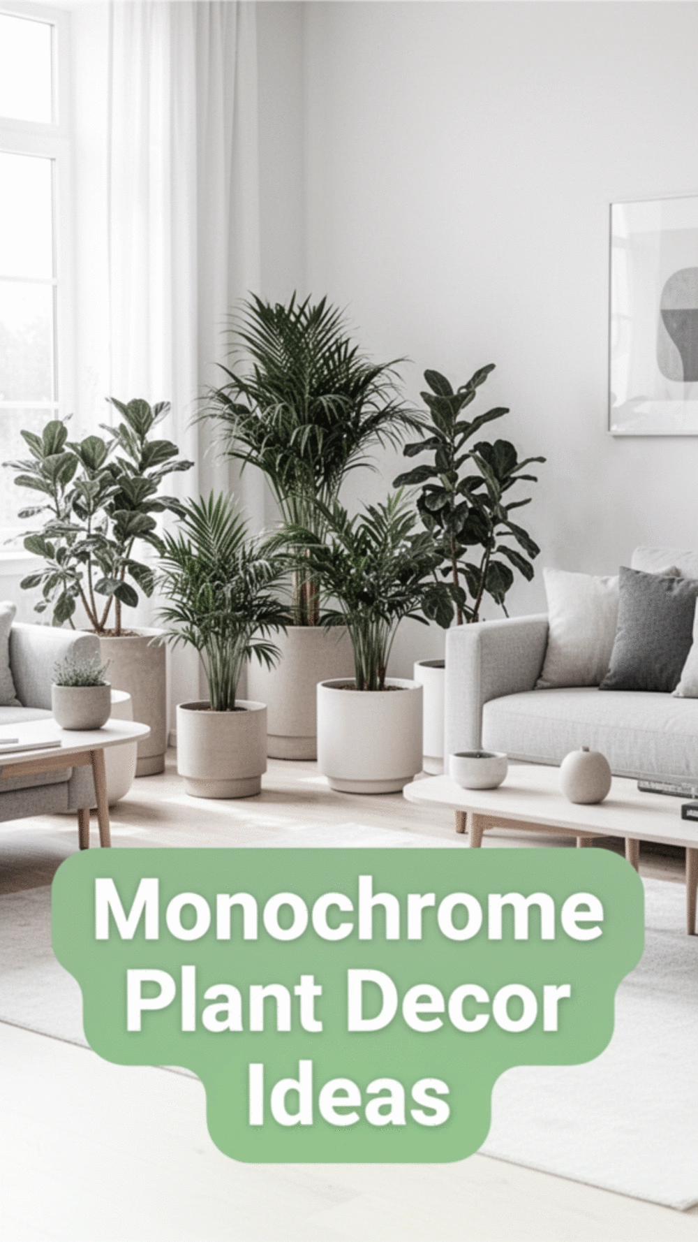 Monochrome Magic: Stunning Plant Decor Ideas Using Neutral Pots