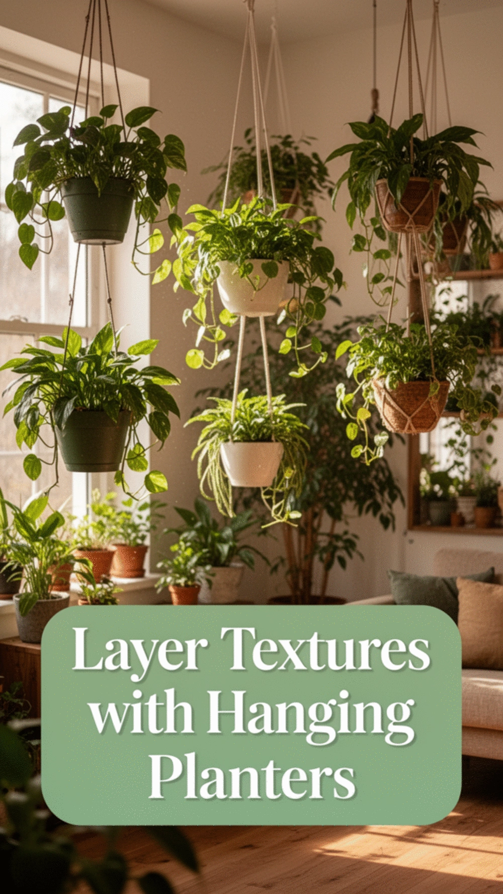 Stylish Layered Hanging Planters for a Cozy Home Vibe