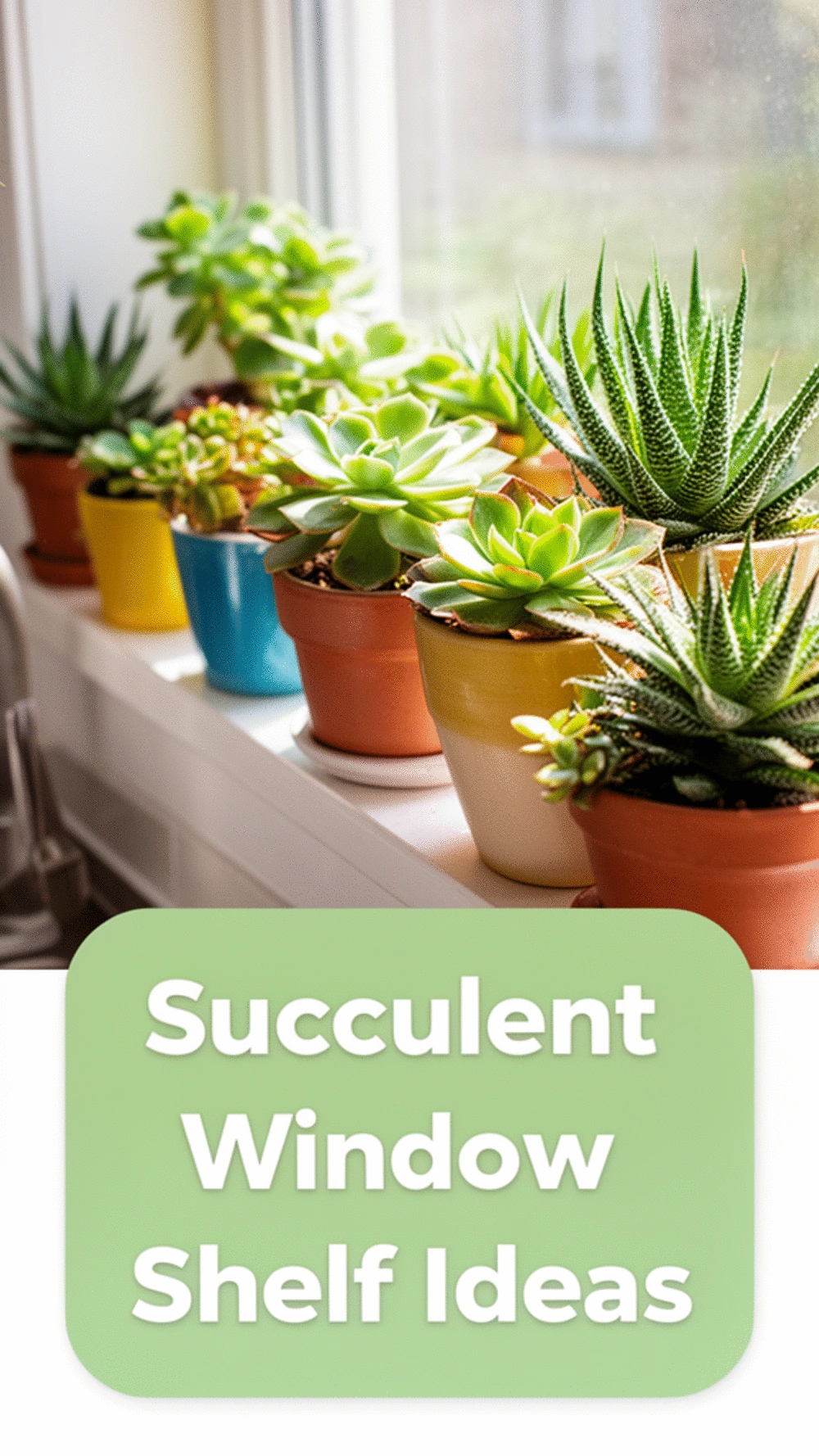 Window Sill Plant Shelf That Keeps Succulents in Full Natural Sunlight