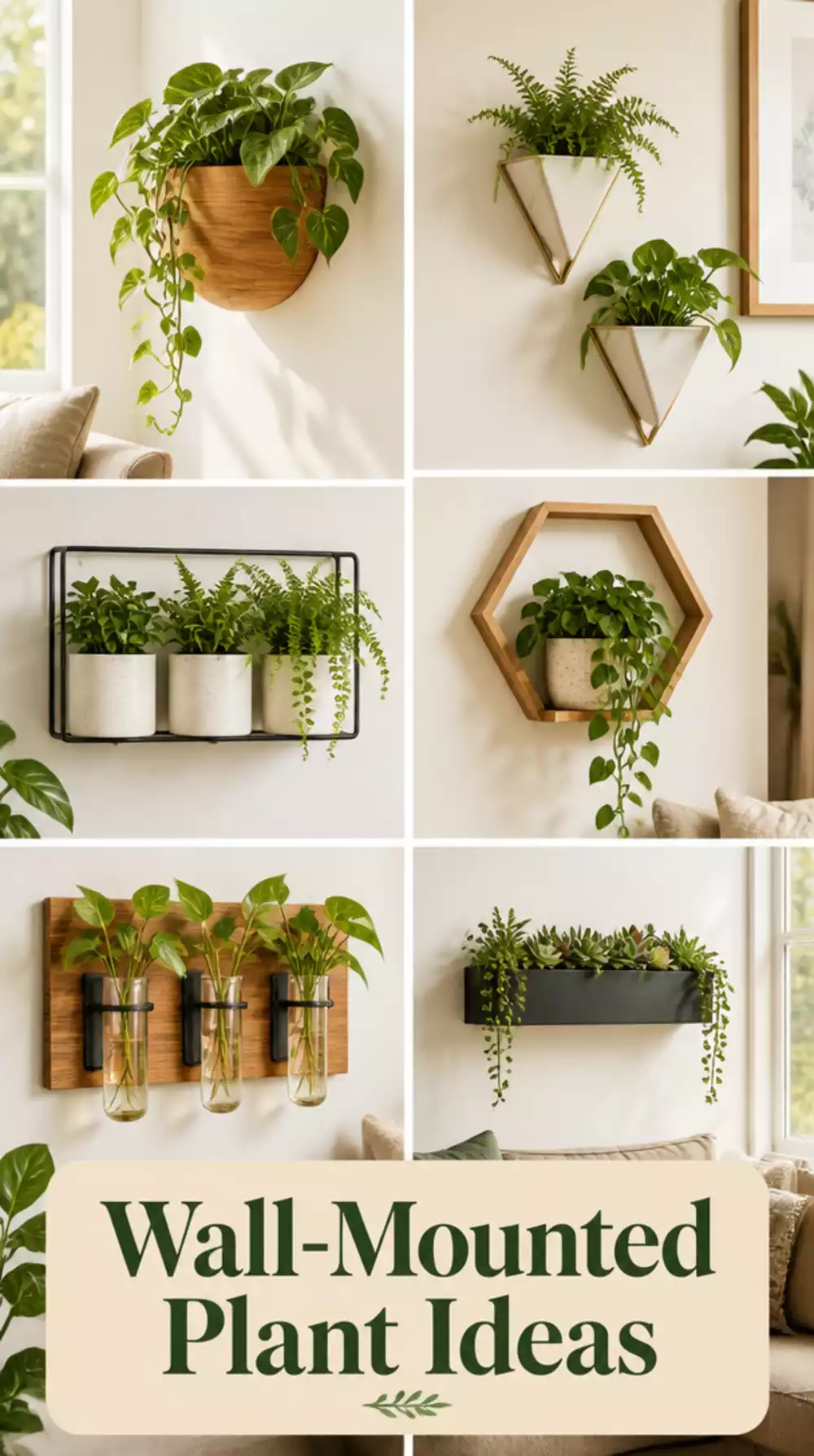 Wall-Mounted Planter Rail That Keeps All Indoor Plants Out of a Pet's Reach